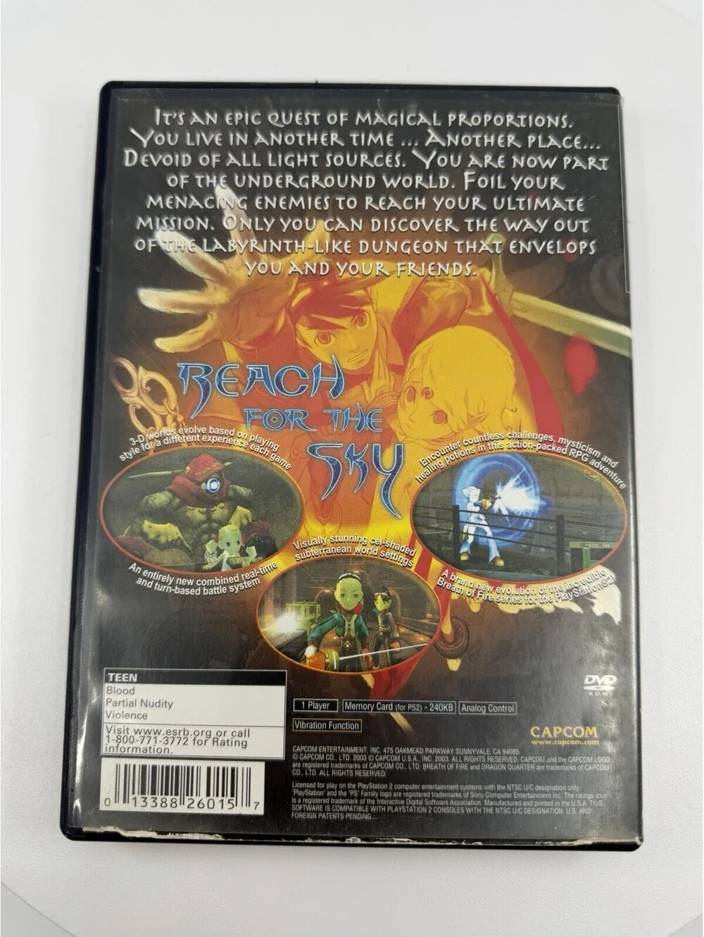 Breath of Fire: Dragon Quarter (Sony PlayStation 2, 2003) CIB